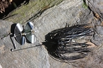 Finesse Buzzbait Black and Blue Fleck